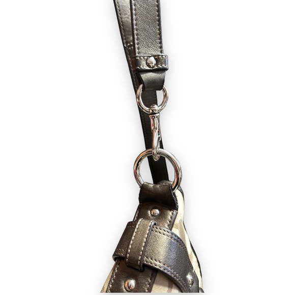 Vintage Coach Signature Chain Duffle Crossbody Shoulder Bag Convertible Tan - Picture 12 of 17